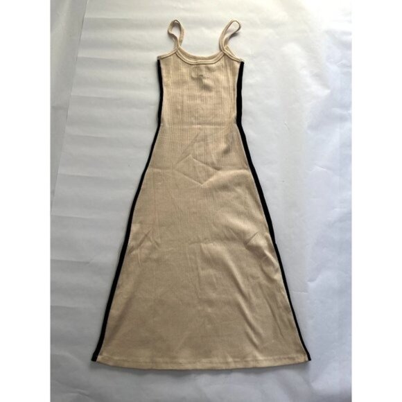 Summi Summi Midi A Line Dress in Cream Black Stripe - Picture 3 of 4